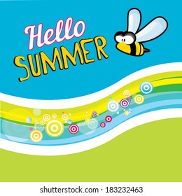 beautiful summer illustrations . vector summer label. summer kids background
