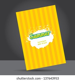 beautiful summer illustrations . vector summer vertical poster or cover design. summer flyer or postcard design template. travel concept illustration.