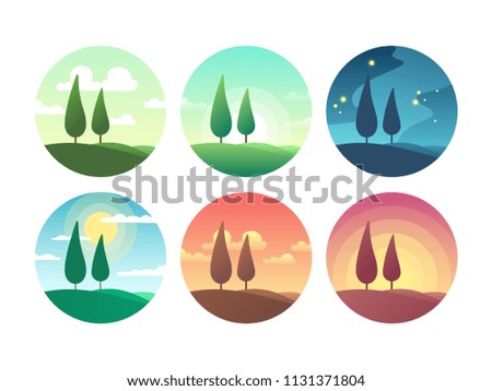 Similar – Image, Stock Photo An evening landscape of Malmo