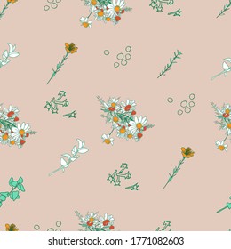 
beautiful summer light pattern with flowers
