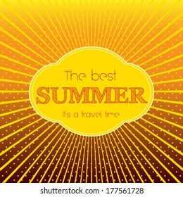 Beautiful Summer  Poster. Vector background 