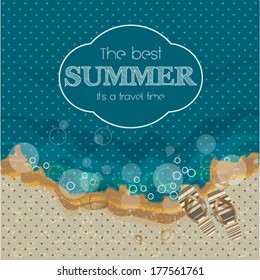 Beautiful Summer  Poster. Vector background 
