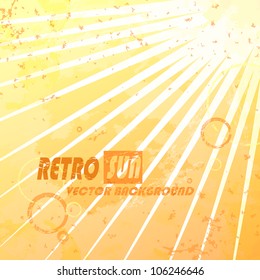 Beautiful summer retro sunburst. Vector illustration. Eps 10.