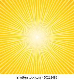 Beautiful summer sunburst. Vector background.