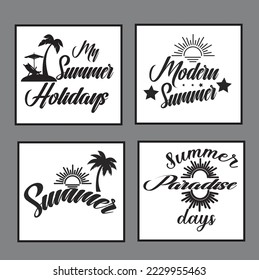 Beautiful summer typography t-shirt design