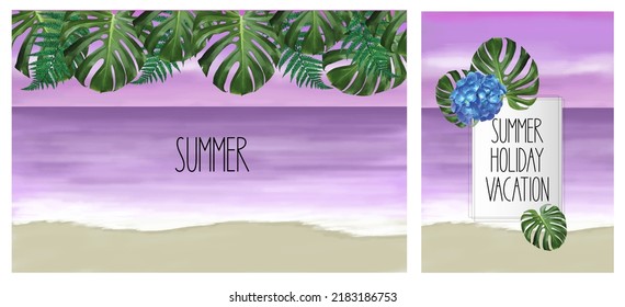 beautiful summer vacation ocean beach cover