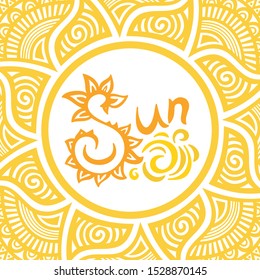 Beautiful sun background. Vector illustration