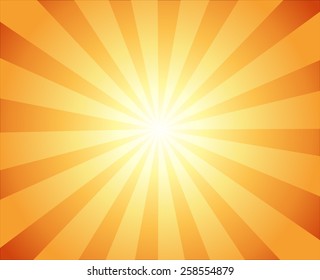 Beautiful Sun with Rays Television Vintage Background, Vector Illustration