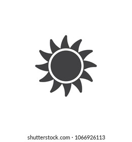 Beautiful sun vector icon. filled flat sign for mobile concept and web design. Sun rising simple solid icon. Symbol, logo illustration. Pixel perfect vector graphics