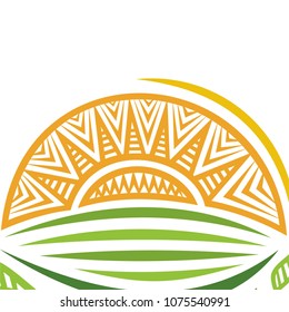 Beautiful sun. Vector illustration