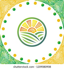 Beautiful sun. Vector illustration
