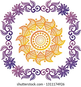 Beautiful sun. Vector illustration