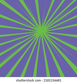  A beautiful sunburst effect vector background design with colors like purple and green