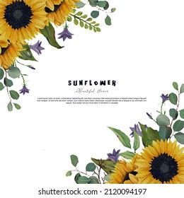 Beautiful Sunflower background vector illustration