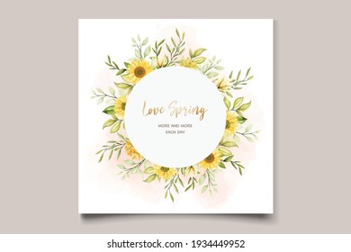 beautiful sunflower invitation card set