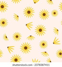 beautiful sunflower pattern eps 10