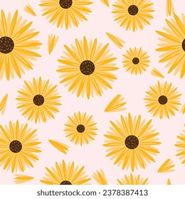 beautiful sunflower pattern eps 10