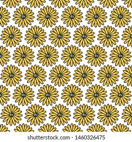 beautiful sunflowers garden decorative pattern