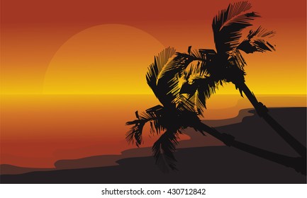 Beautiful sunlight in beach at the summer