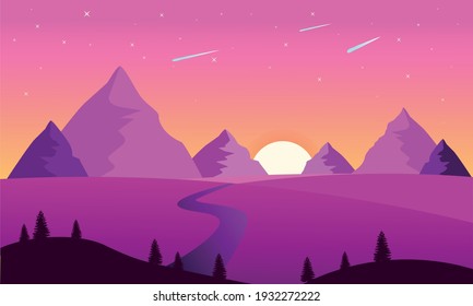 Beautiful Sunrise at the Desert