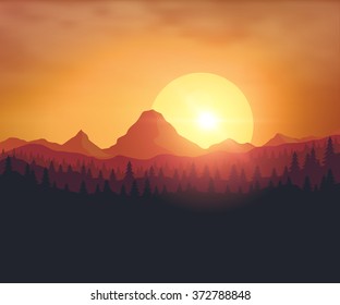 Beautiful sunset background