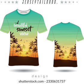 Beautiful sunset View t shirt vector design