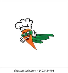 beautiful superhero carrot logo for the company
