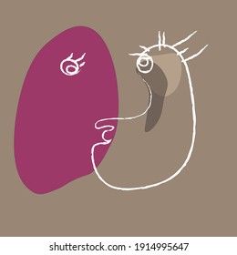 Beautiful Surreal face abstract image