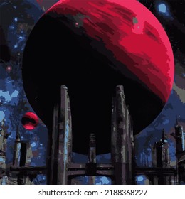 A beautiful and surreal space scene