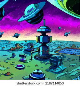 A beautiful and surreal vivid spacescape