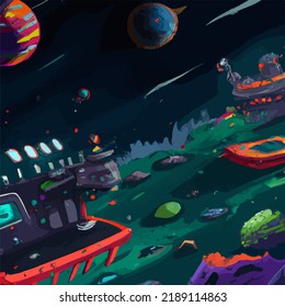 A beautiful and surreal vivid spacescape