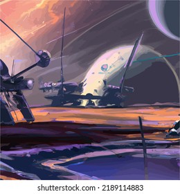 A beautiful and surreal vivid spacescape