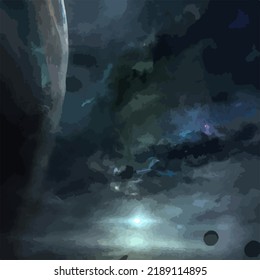 A beautiful and surreal vivid spacescape