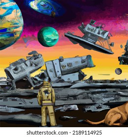 A beautiful and surreal vivid spacescape