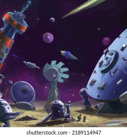 A beautiful and surreal vivid spacescape