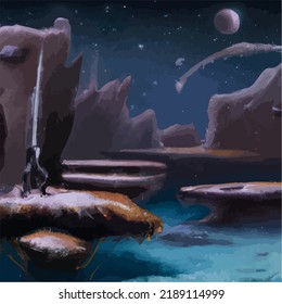 A beautiful and surreal vivid spacescape