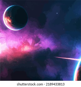 A beautiful and surreal vivid spacescape