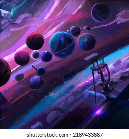 A beautiful and surreal vivid spacescape