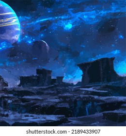 A beautiful and surreal vivid spacescape