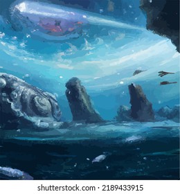 A beautiful and surreal vivid spacescape