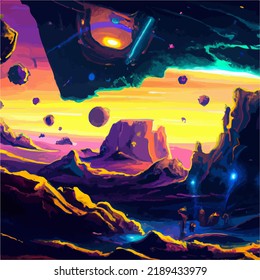 A beautiful and surreal vivid spacescape