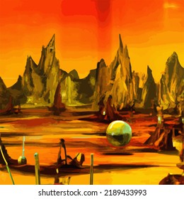 A beautiful and surreal vivid spacescape