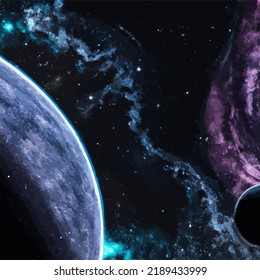 A beautiful and surreal vivid spacescape