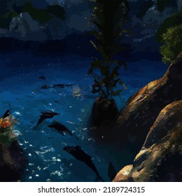 A beautiful and surreal vivid spacescape
