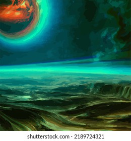 A beautiful and surreal vivid spacescape