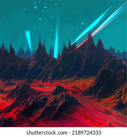 A beautiful and surreal vivid spacescape