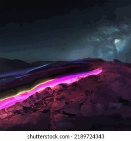 A beautiful and surreal vivid spacescape