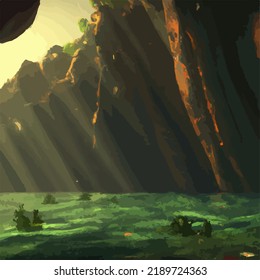 A beautiful and surreal vivid spacescape