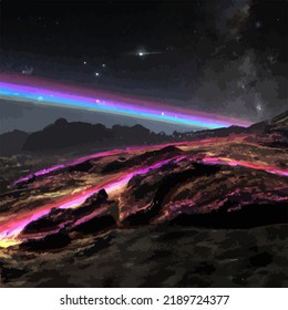 A beautiful and surreal vivid spacescape