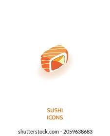 Beautiful sushi icon. editable eps10